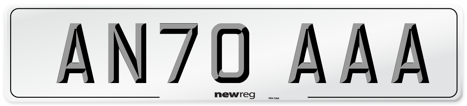 AN70 AAA Number Plate from New Reg